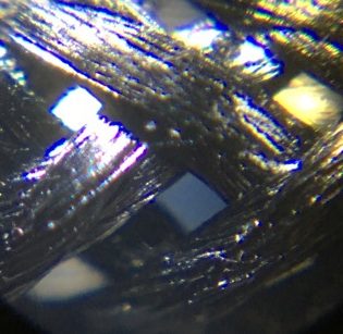 A close-up image of Galvorn braid composes of twisted bundles of carbon nanotube fiber